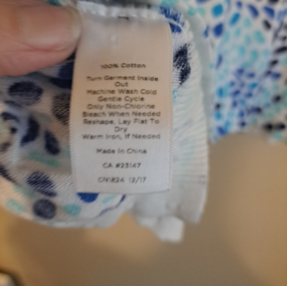 Blue Patterned Women's Top - Picture 3 of 10
